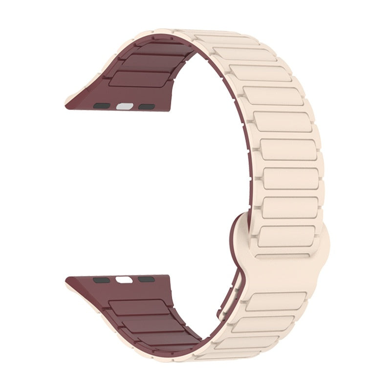 Watch Band with Magnetic Closure and Ribbed Silicone Design - Image 32