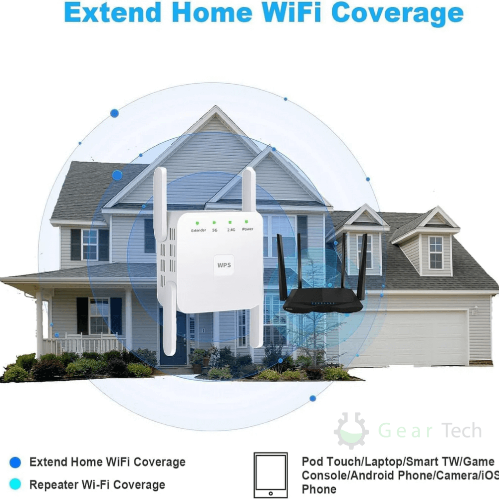 WIFI Extender with Adjustable Antennas and Ethernet Port Wireless Range Booster - Image 14