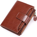 Women's Bifold Wallet with Snap Closure Zipper Pocket and Card Slots - Image 2