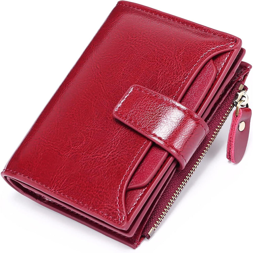 Women's Bifold Wallet with Snap Closure Zipper Pocket and Card Slots - Image 6