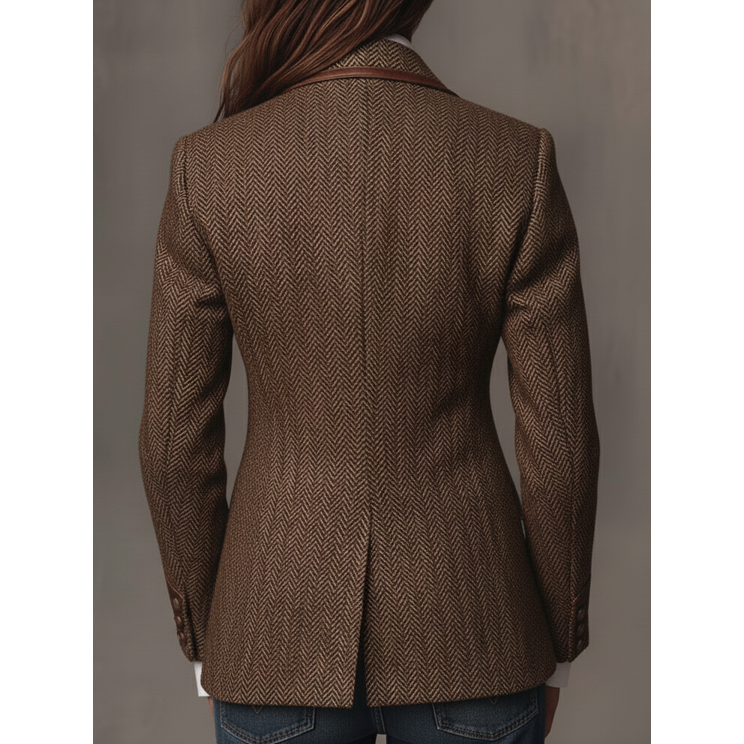 Der Hahnentritt-Blazer mit Einsätzen