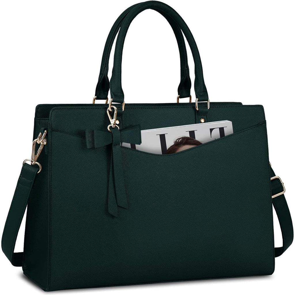 Women's Laptop Tote Bag with Shoulder Strap Multiple Compartments and Padded - Image 1