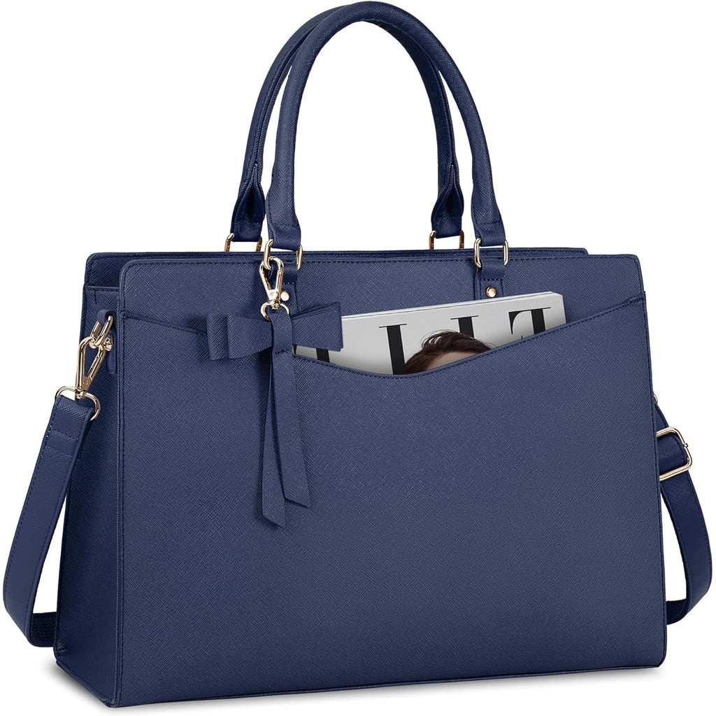 Women's Laptop Tote Bag with Shoulder Strap Multiple Compartments and Padded - Image 19