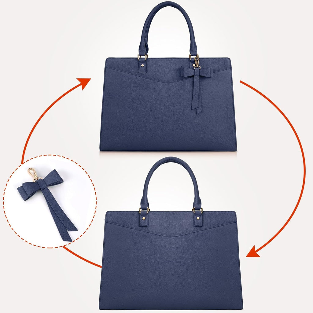 Women's Laptop Tote Bag with Shoulder Strap Multiple Compartments and Padded - Image 22