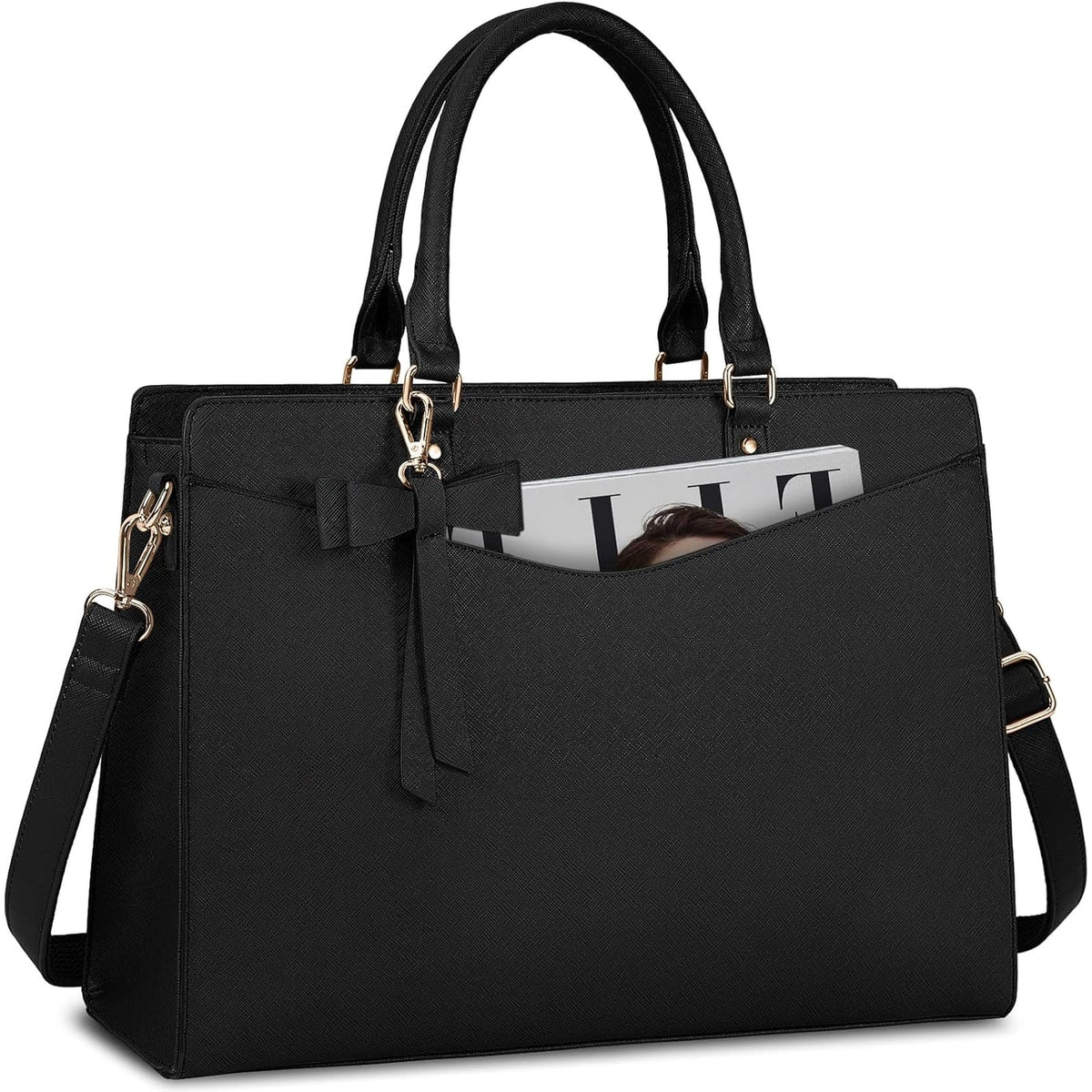 Women's Laptop Tote Bag with Shoulder Strap Multiple Compartments and Padded - Image 25