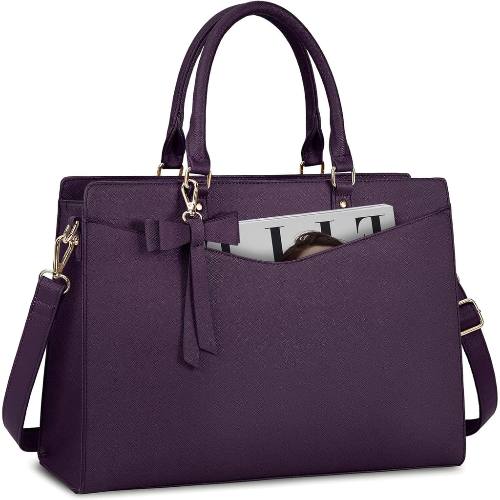 Women's Laptop Tote Bag with Shoulder Strap Multiple Compartments and Padded - Image 31