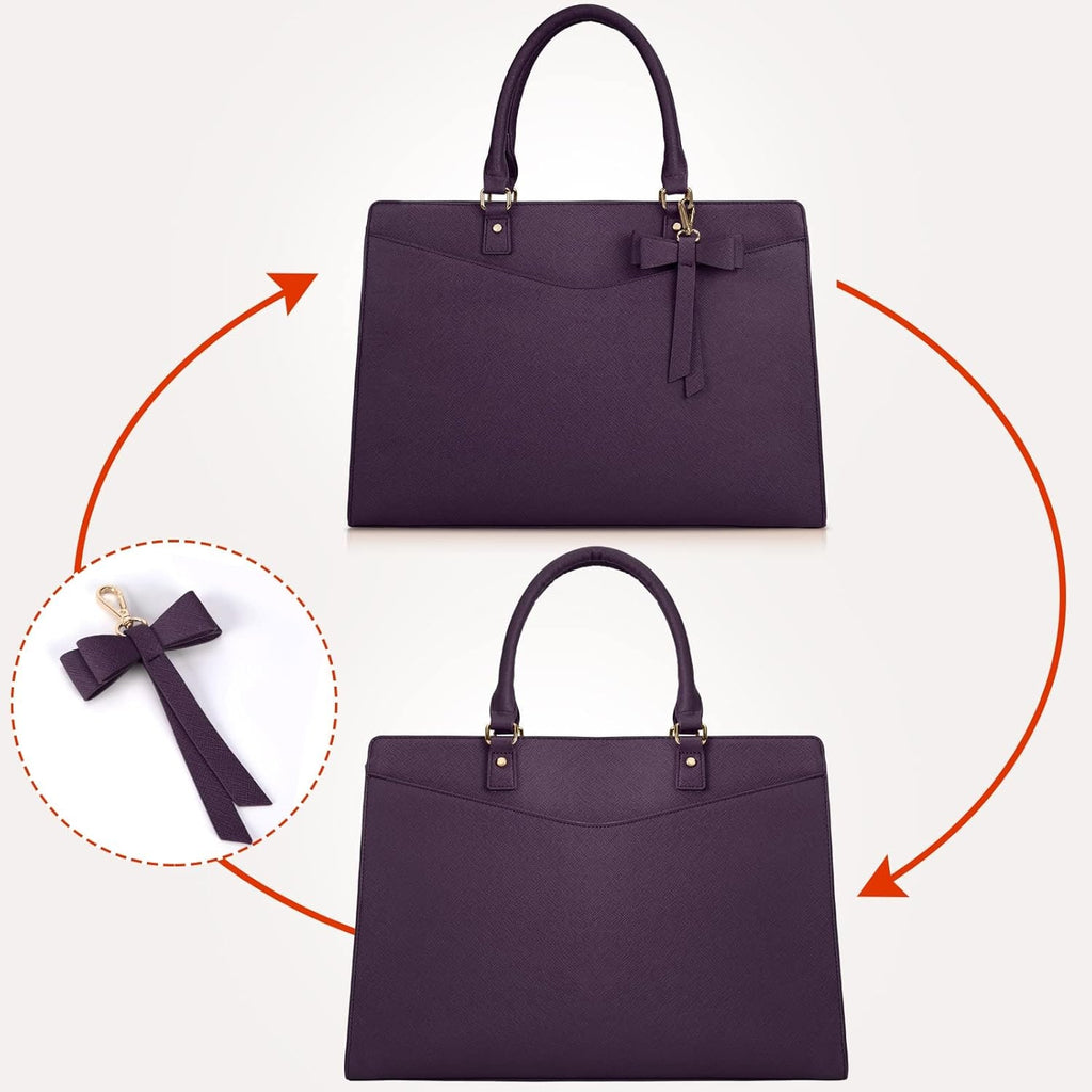 Women's Laptop Tote Bag with Shoulder Strap Multiple Compartments and Padded - Image 34