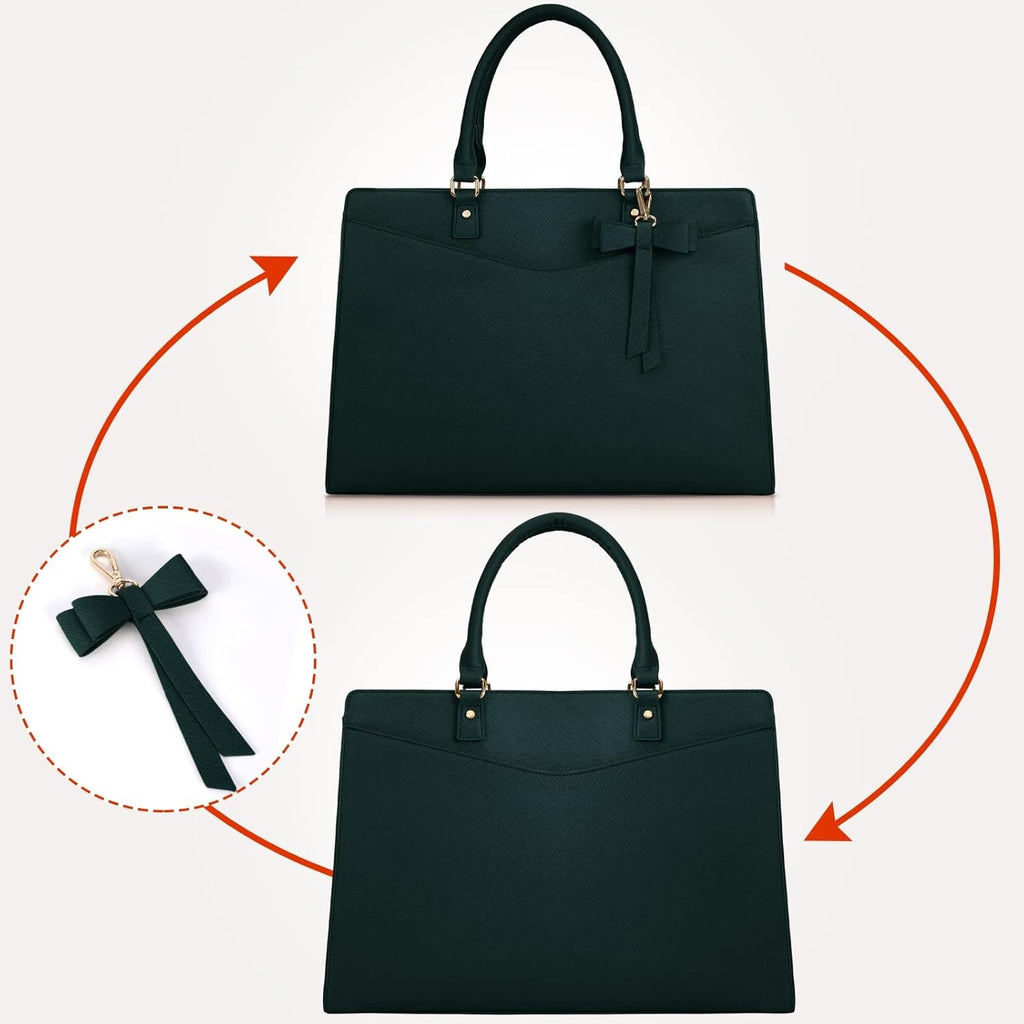 Women's Laptop Tote Bag with Shoulder Strap Multiple Compartments and Padded - Image 4