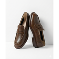Women's Penny Loafers with Smooth Leather Round Toe and Low Block Heel - Image 2