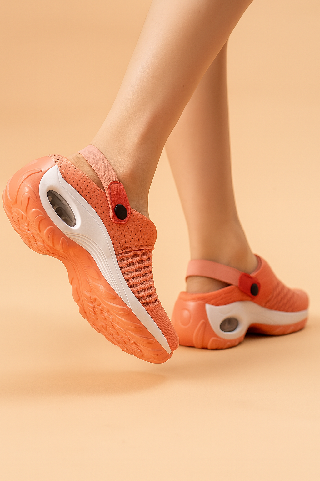 Women's Platform Clogs with Breathable Mesh Air Cushion Sole and Adjustable Strap - Image 5