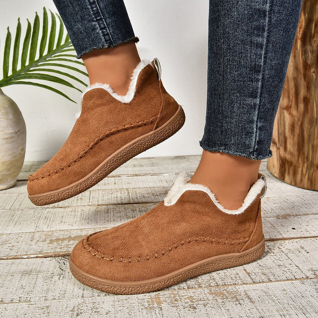 Women's Slipper Booties with Fleece Lining Sherpa Collar and Arch Support - Image 7