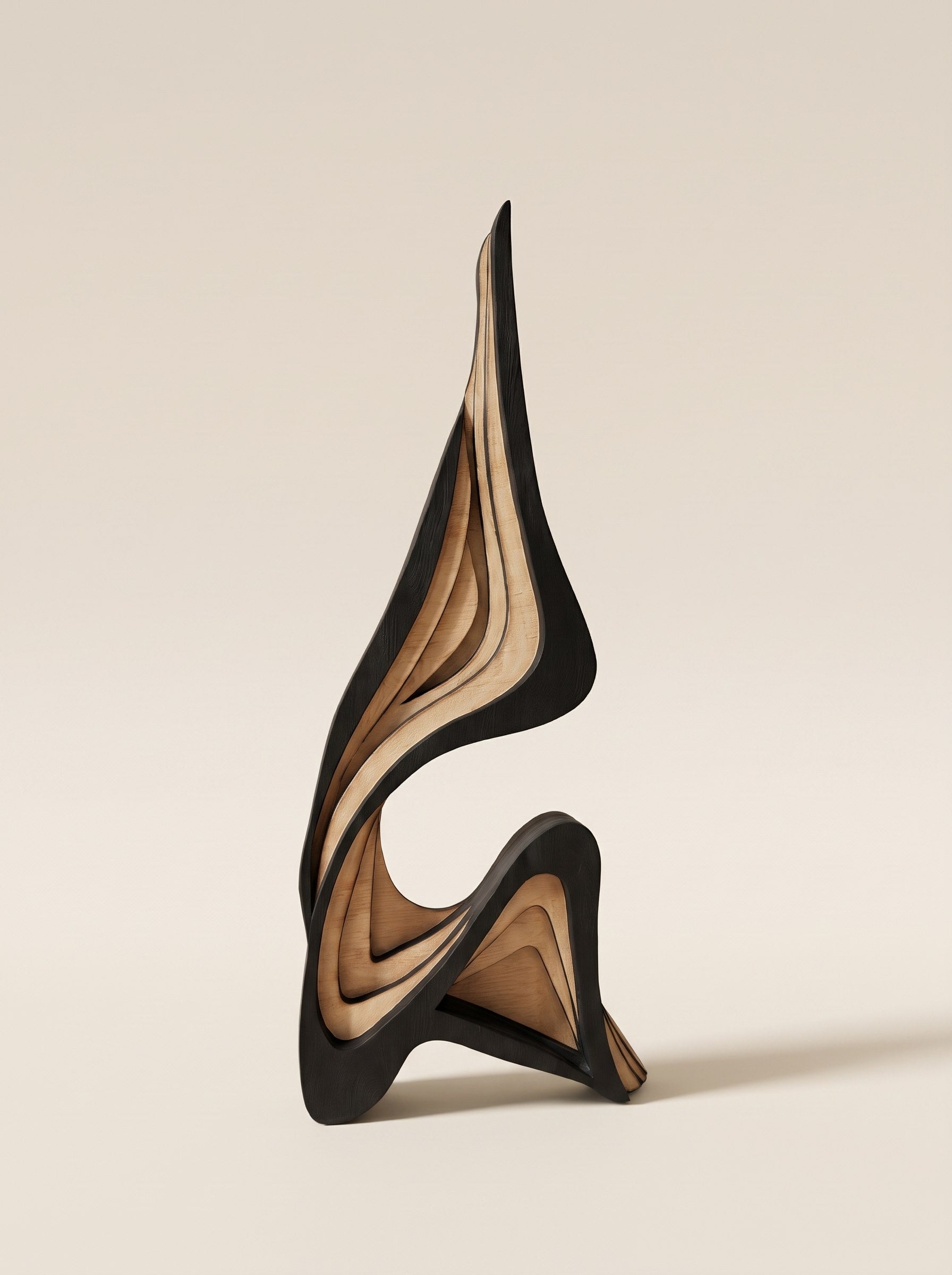 Layered wood sculpture